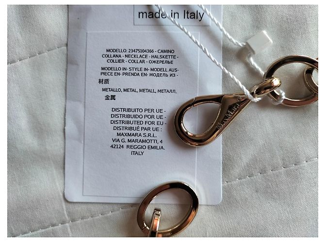 Max Mara Collana Lunga a Catena Oro in Metallo D'oro - vista 2