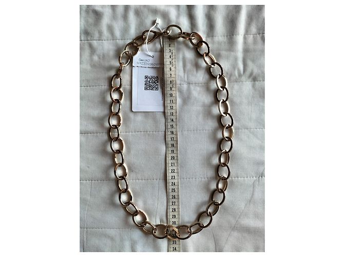 Max Mara Collana Lunga a Catena Oro in Metallo D'oro - vista 4