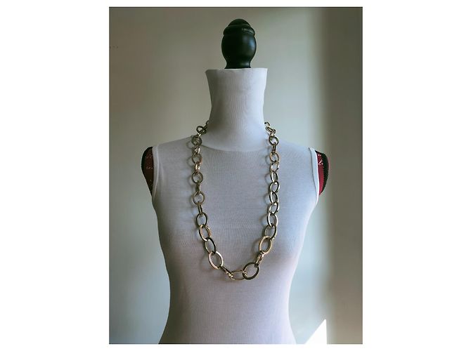 Max Mara Collana Lunga a Catena Oro in Metallo D'oro - vista 6