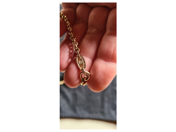 Chanel long necklace golden metal - view 7