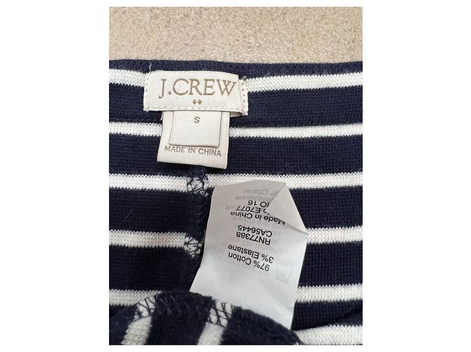 Vestido de algodón a rayas J.Crew Blanco Azul - vista 2