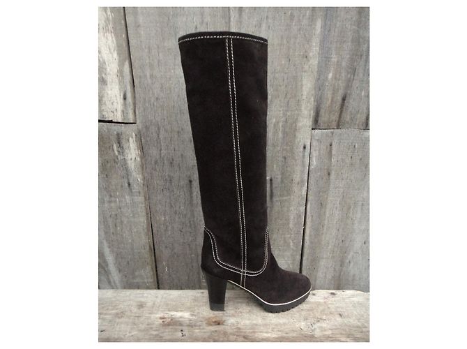 botas sergio rossi p 37 Marrón oscuro - vista 2