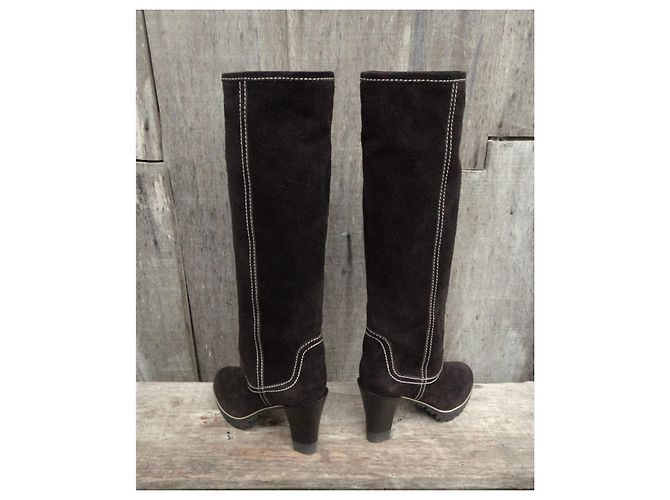 botas sergio rossi p 37 Marrón oscuro - vista 5