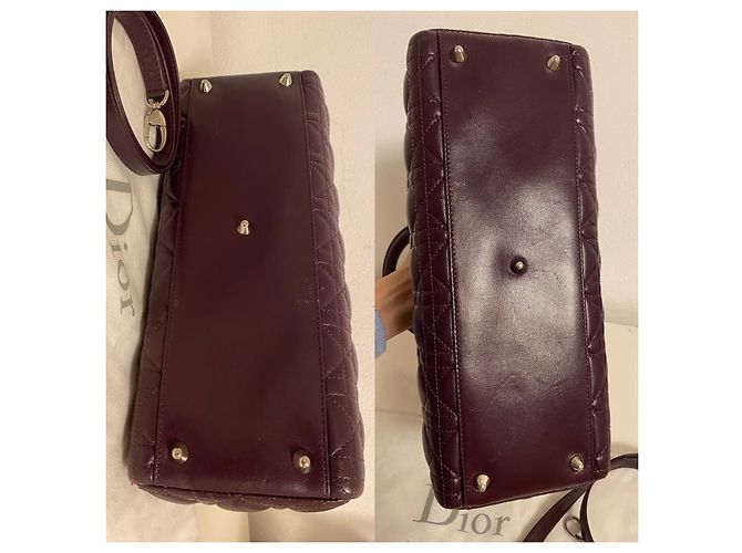 Borsa grande Lady Dior viola scuro - vista 5