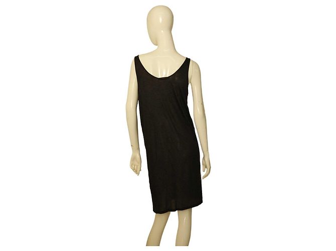 Stella Mc Cartney Stella McCartney Glänzendes Viscose Minikleid Anthrazitgrau - Ansicht 2