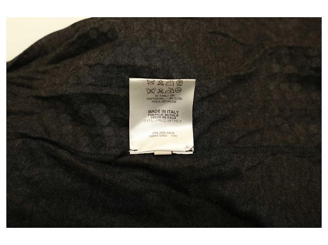 Stella Mc Cartney Stella McCartney Glänzendes Viscose Minikleid Anthrazitgrau - Ansicht 7