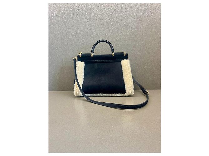 Dolce & Gabbana Borsa Sicily in camoscio nero - vista 6