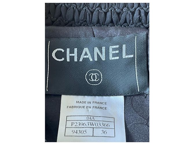 Chanel Lederanzugjacke Schwarz - Ansicht 10