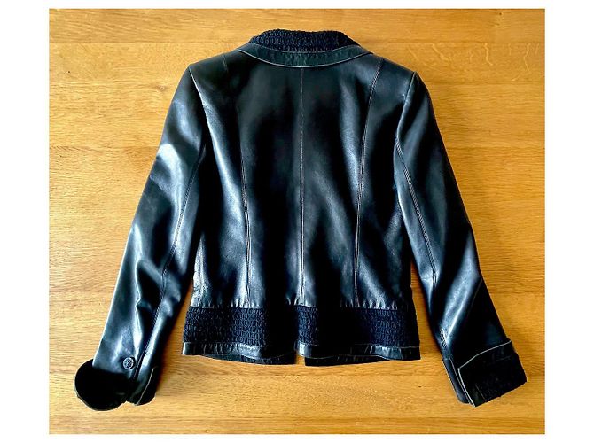 Chanel Lederanzugjacke Schwarz - Ansicht 12