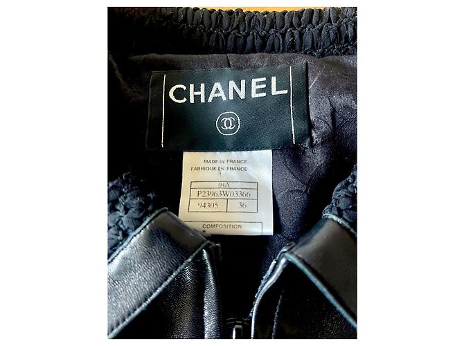 Chanel Lederanzugjacke Schwarz - Ansicht 3
