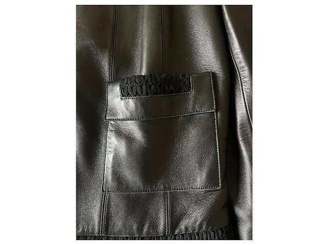 Chanel Lederanzugjacke Schwarz - Ansicht 4
