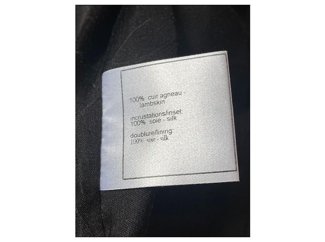 Chanel Lederanzugjacke Schwarz - Ansicht 9