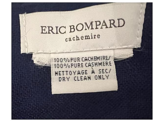 Sciarpa Eric Bompard in cashmere blu con cristalli argentati - vista 3