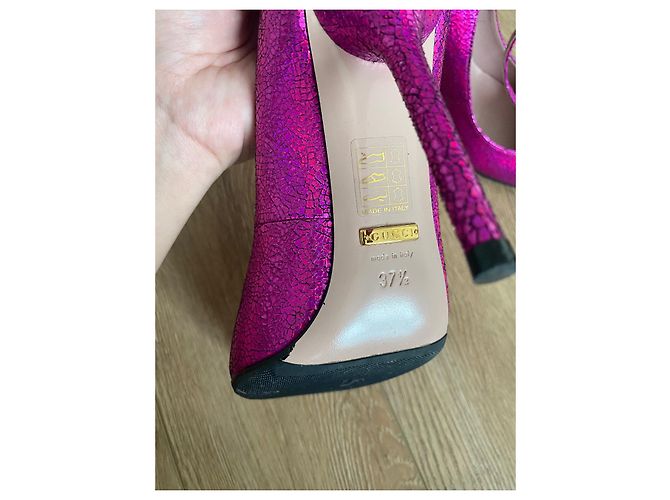Gucci Absatzschuhe Fuchsia Leder Fuschia - Ansicht 3