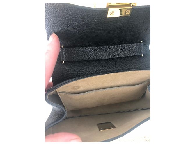 Autre Marque Borsa a tracolla Drew in pelle nera Nero - vista 7
