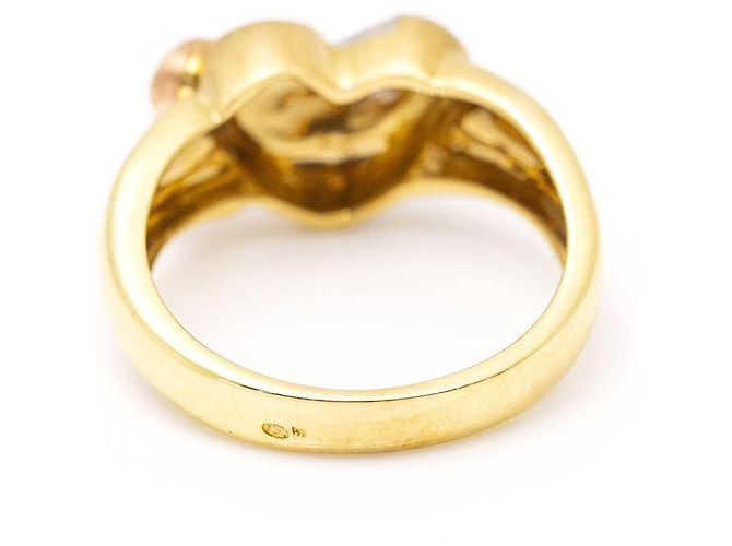 Autre Marque Gold-COR-Ring mit Diamanten. Golden - Ansicht 4