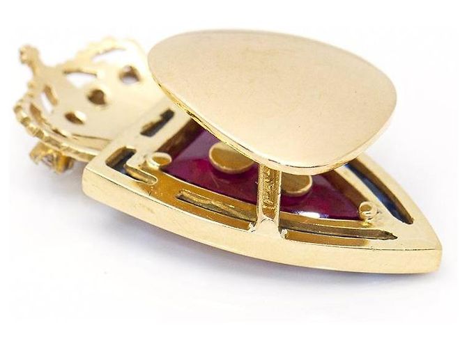 Autre Marque FC Zaragoza Shield Diamonds, Rubin und Saphire. Rot Blau Golden - Ansicht 3