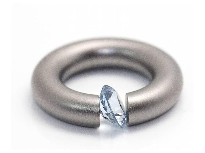 Autre Marque Anello NIESSING AKROBAT. Argento Blu chiaro - vista 7