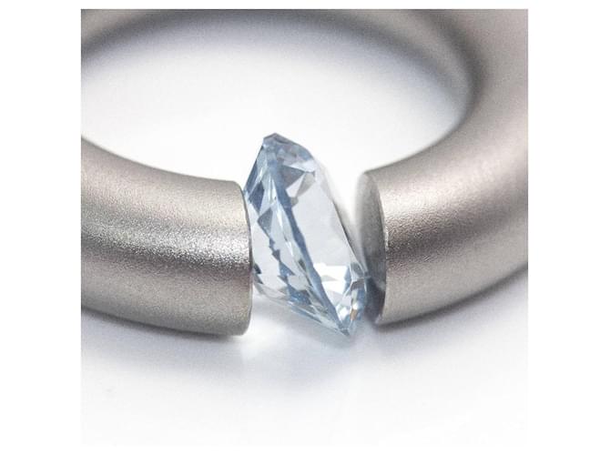 Autre Marque Anello NIESSING AKROBAT. Argento Blu chiaro - vista 8