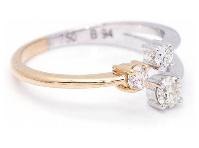 Autre Marque Anello TRIO in oro bianco e oro rosa con diamanti D'oro - vista 2