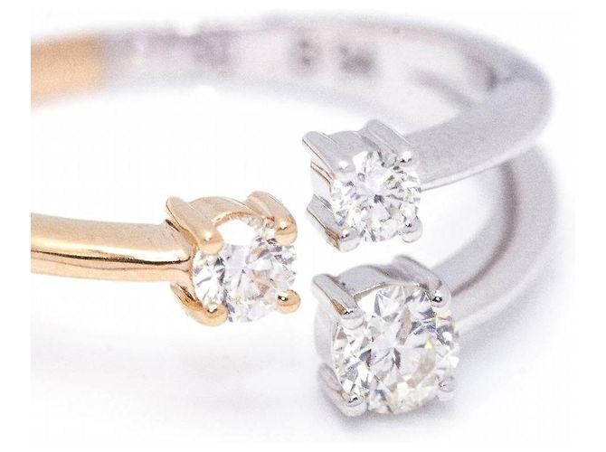 Autre Marque Anello TRIO in oro bianco e oro rosa con diamanti D'oro - vista 5