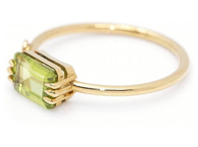 Autre Marque Gold, Peridot- und Diamantring Golden Hellgrün - Ansicht 4