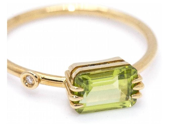 Autre Marque Gold, Peridot- und Diamantring Golden Hellgrün - Ansicht 5