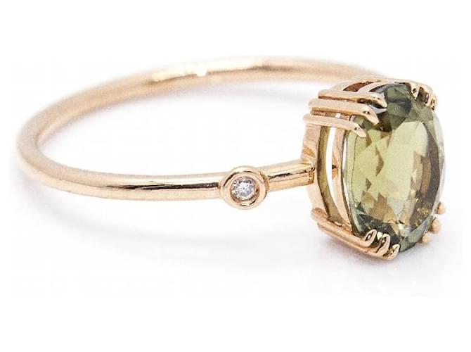 Autre Marque TURMALINA Grüner Ring. Golden - Ansicht 2