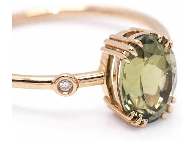 Autre Marque TURMALINA Grüner Ring. Golden - Ansicht 5