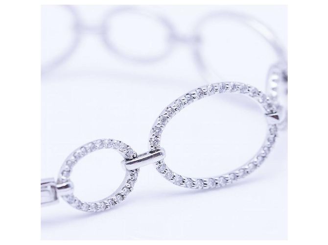 Autre Marque Bracciale in Oro Bianco e Diamanti. Argento - vista 2