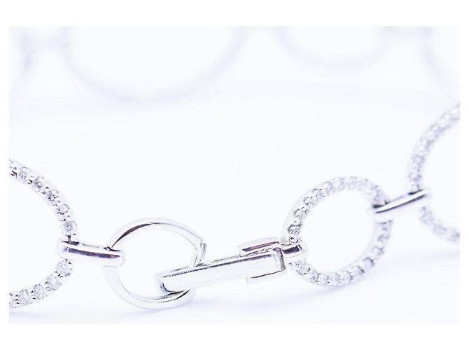 Autre Marque Bracciale in Oro Bianco e Diamanti. Argento - vista 3