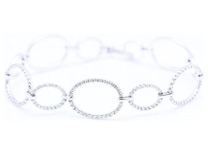 Autre Marque Bracciale in Oro Bianco e Diamanti. Argento - vista 4