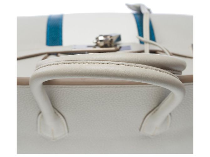 Hermès Sac HERMES Birkin 35 en Cuir Gris - 101684 - vue 10