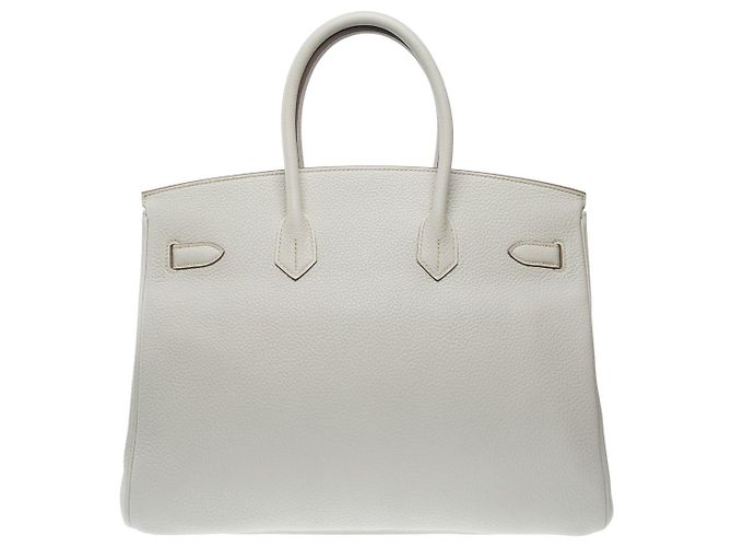 Hermès Sac HERMES Birkin 35 en Cuir Gris - 101684 - vue 4