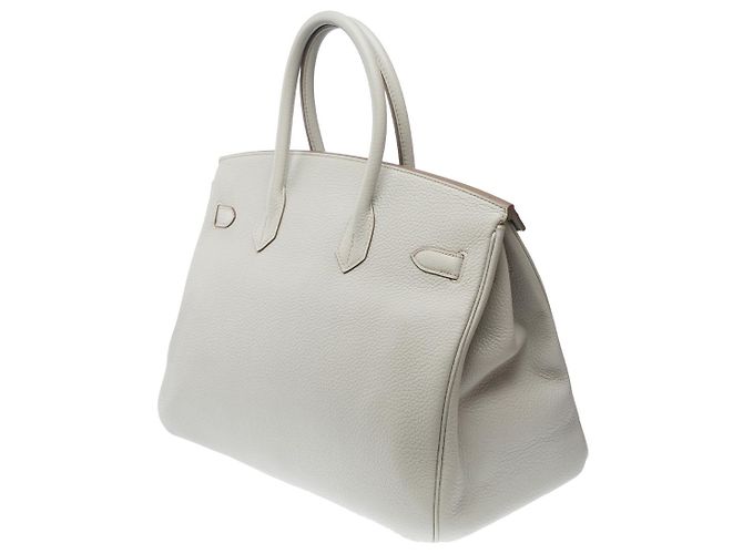 Hermès Sac HERMES Birkin 35 en Cuir Gris - 101684 - vue 6