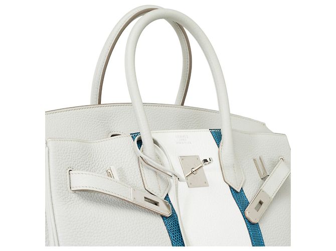 Hermès Sac HERMES Birkin 35 en Cuir Gris - 101684 - vue 7