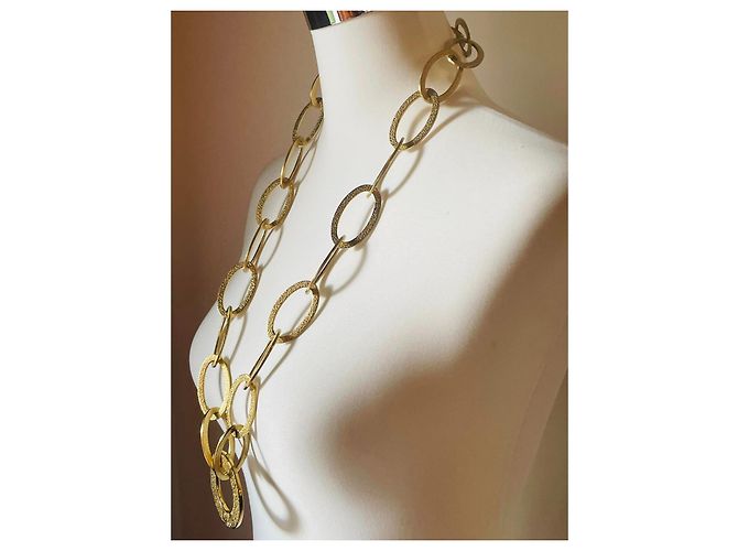 Collana DOLCE & GABBANA “Whisp”DJ0816 cerchi allungati dorata D'oro - vista 4