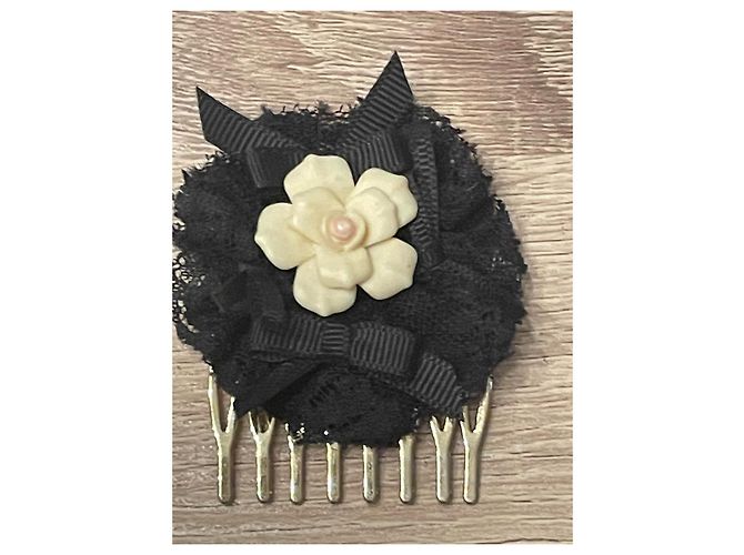 Leggiadro pettine per capelli DOLCE & GABBANA metallo dorato  e fiore D'oro - vista 2