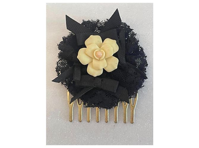 Leggiadro pettine per capelli DOLCE & GABBANA metallo dorato  e fiore D'oro - vista 5