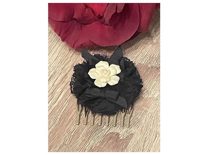 Leggiadro pettine per capelli DOLCE & GABBANA metallo dorato  e fiore D'oro - vista 7