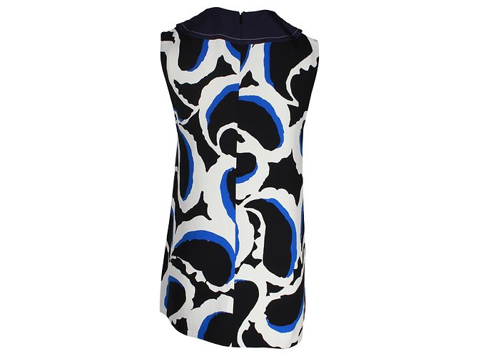 Top Smanicato Stampato Marni in Viscosa Multicolor Stampa python - vista 3