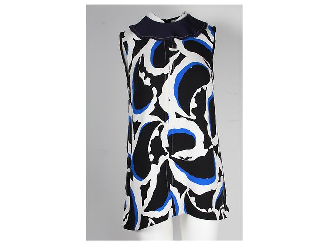 Top Smanicato Stampato Marni in Viscosa Multicolor Stampa python - vista 6