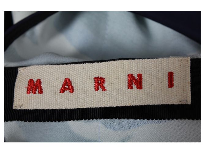 Top Smanicato Stampato Marni in Viscosa Multicolor Stampa python - vista 9