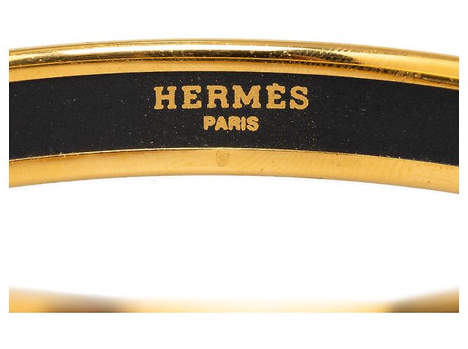 Ring Hermès Bracciale rigido smaltato in oro Hermes D'oro - vista 4
