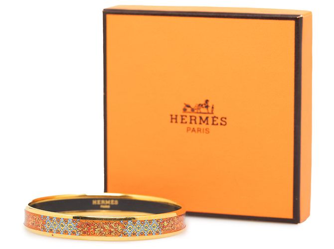 Ring Hermès Bracciale rigido smaltato in oro Hermes D'oro - vista 6