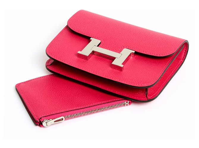 Hermès Pochette Constance Slim Epsom Mexico sulla cintura T80 new Rosa - vista 10