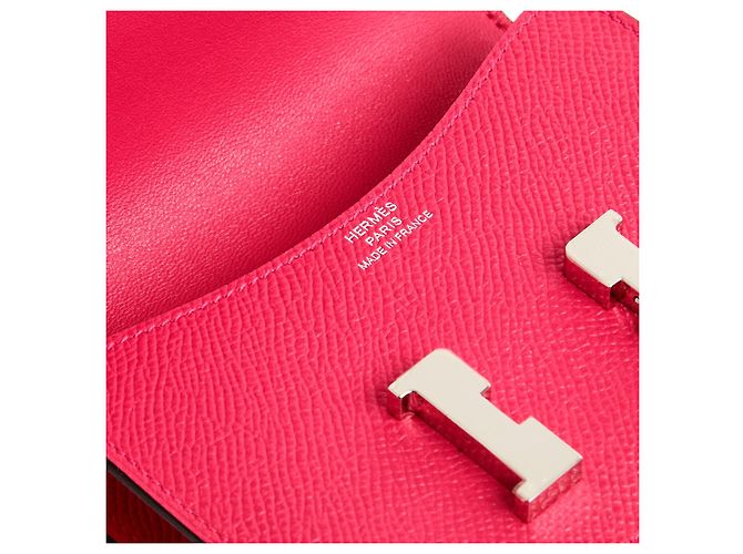Hermès Pochette Constance Slim Epsom Mexico sulla cintura T80 new Rosa - vista 9
