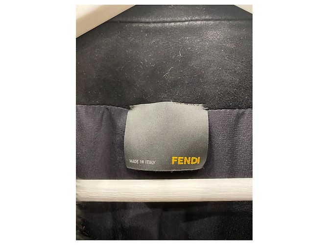Fendi Cropped Suede Jacket Black - view 4