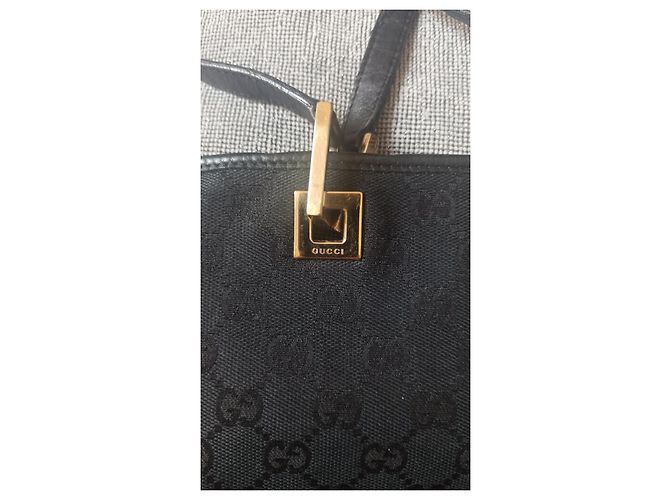 Ophidia Borsa tote Gucci monogramma GG nera in tela e pelle Nero - vista 3