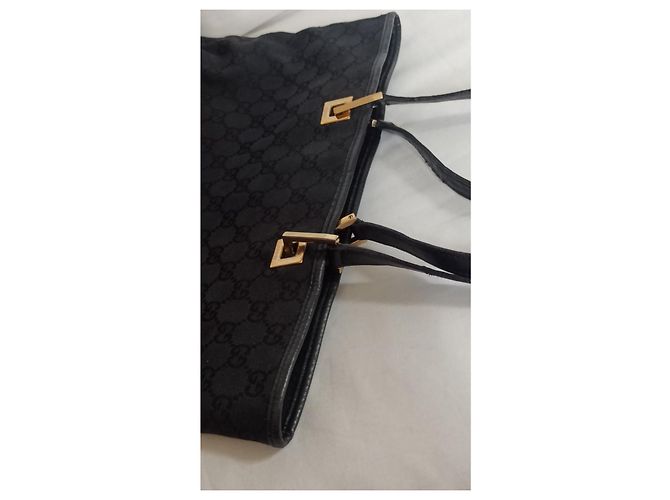 Ophidia Borsa tote Gucci monogramma GG nera in tela e pelle Nero - vista 9